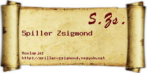 Spiller Zsigmond névjegykártya